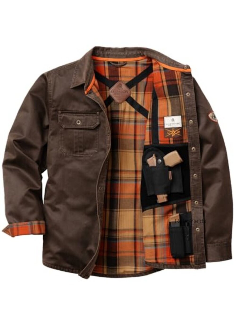 CCW Shirt Jacket with Holsters Water Resistant Cotton Blend